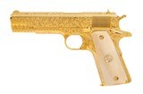 COLT 1911 GOVERNMENT CUSTOM GOLD PLATED .45 ACP - 2 of 3