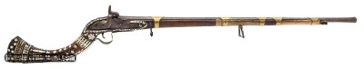 INDIAN ARMS CORP. AFGHAN JEZAIL CONVERTED TO PERCUSSION MUSKET .62CAL UNKNOWN