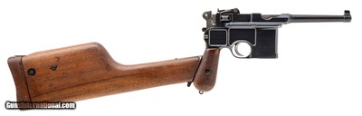 MAUSER EXCELLENT WESTLEY RICHARDS MARKED BROOMHANDLE CONEHAMMER 7.63X25MM MAUSER