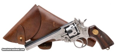 WEBLEY & SCOTT INSCRIBED WWI WEBLEY MARK VI W/ HOLSTER .455 WEBLEY (ELEY)