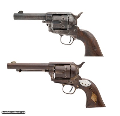 COLT PAIR OF COLT SINGLE ACTION ARMIES CUSTER RANGE AINSWORTH INSPECTED .45 LC