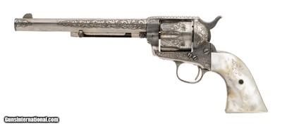 COLT BEAUTIFUL NEW YORK ENGRAVED SINGLE ACTION ARMY .45 LC