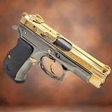 CZ Customized CZ 75D Compact, 9mm, 24K Gold & Black Chrome 9MM LUGER (9x19 PARA)