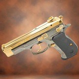 CZ Customized CZ 75D Compact, 9mm, 24K Gold & Black Chrome 9MM LUGER (9x19 PARA) - 2 of 3