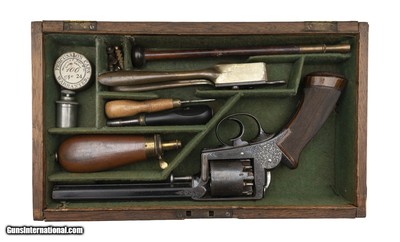ADAMS ARMS FACTORY CASED AND ENGRAVED ADAMS REVOLVER UNKNOWN