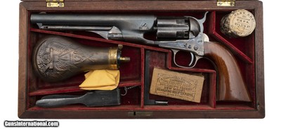 COLT BEAUTIFUL CASED FACTORY COLT 1860 ARMY FLUTED CYLINDER .44 COLT