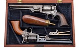 COLT DOUBLE CASED SET OF THE COLT 1851 NAVY REVOLVERS .36 CAL