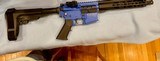 ANDERSON MANUFACTURING Keymod Free Float Blue Cerakote SBA3 Braced AM15 .300 AAC BLACKOUT - 2 of 3