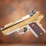SPRINGFIELD ARMORY - Customized 1911 Ronin, 9mm, 24K Gold, French Scroll Design 9MM LUGER (9x19 PARA) - 2 of 3