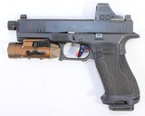 GLOCK UPGRADED GLOCK 17 GEN 5 MOS HOLOSUN 508T-GR, OLIGHT, TIMNEY TRIGGER, AMERIGLO NIGHT SIGHTS, HOLSTER. ZAFFIRI THREADED BARREL 9MM LUGER (9x19 PAR - 1 of 3