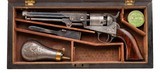 COLT CASED FACTORY ENGRAVED COLT 1849 POCKET REVOLVER .36 CAL