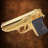 WALTHER PPK, INTERARMS, 380 ACP, Mirror Finish Polishing & 24K Gold Plated .380 ACP - 2 of 3