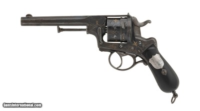 FRENCH MILITARY FRENCH TRANTER STYLE REVOLVER MARKED ST REMY 44 CAL