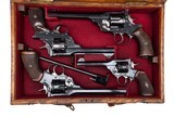 WEBLEY & SCOTT CASED SET OF FOUR WEBLEY TARGET PISTOLS TO 1ST LANCASHIRE REGIMENT OFFICER‚‚S CLUB .455 WEBLEY (ELEY