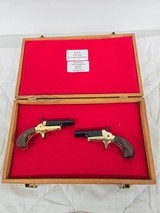 BUTLER ARMS USA Derringer Pair w/Wood Hard Case .22 Short