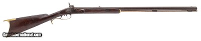 U.S. MILITARY & COMMERCIAL LONG ARMS MFG‚S AMERICAN HALF STOCK PERCUSSION RIFLE "GREAT WESTERN GUN WORKS" MARKED BARREL .41CAL UNKNOWN