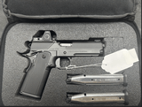 NIGHTHAWK CUSTOM DOUBLE AGENT COMMANDER IOS SYSTEM WITH TRIJICON RMR 3.25MOA,
BLACK NITRIDE, AMBI, DLC BARREL UPGRADE 9MM LUGER (9x19 PARA)