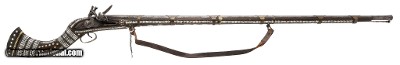 INDIAN ARMS CORP. HIGHLY DECORATED AFGHAN JEZAIL FLINTLOCK MUSKET .62 CAL UNKNOWN