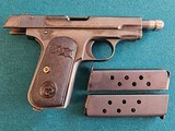 COLT 1908 Pocket Hammerless M1908 TYPE III 7+1 two mags MFG 1921 .380 ACP - 2 of 3