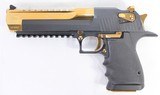 MAGNUM RESEARCH NEW MAGNUM RESEARCH DESERT EGLE DE44 L6 GOLD PLATED / BLACK 44 MAG DE44BATG .44 MAGNUM - 1 of 3