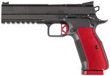 DAN WESSON FIREARMS NEW DAN WESSON DXW 9MM 5" FULL SIZE W/ RAIL OPTIC READY 19+1 RED GRIP 92003 9MM LUGER (9x19 PARA) - 1 of 2