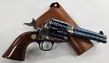 BERETTA Deluxe Stampede Lustrous Charcoal Blue Casehardened High-Grade Walnut Grips with Beretta Gold Medallion Coin .45 LC - 2 of 3