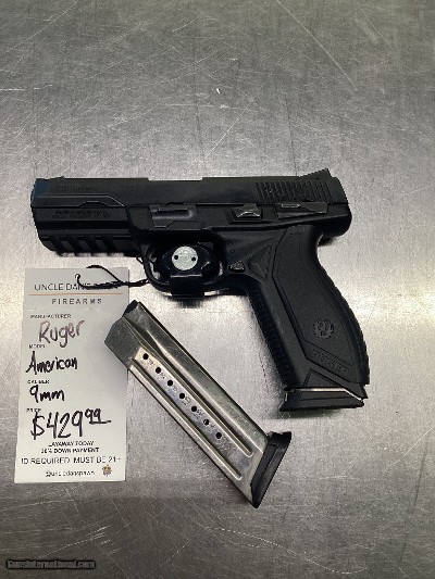 RUGER AMERICAN PISTOL 9MM LUGER (9x19 PARA)
