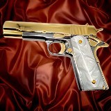 ROCK ISLAND ARMORY 1911 GI FS - 45ACP- 24K GOLD & BLACK CHROME PLATED .45 ACP - 3 of 3