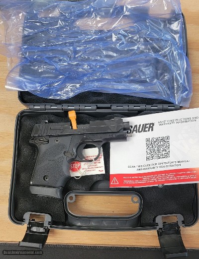SIG SAUER P938 BRG (BLACK RUBBER GRIPS) 9MM LUGER (9X19 PARA)
