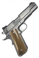 NIGHTHAWK CUSTOM VIP, Silver, Engraved, Wooly Mammoth Bark Grips, Display Package .45 ACP - 1 of 1