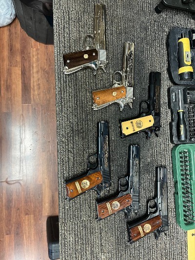 COLT 6 gun set of 1911s WW I & WW II .45 ACP