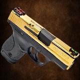 SMITH & WESSON M&P Shield 9mm, 3.1", 24K Gold Plated, CA Compliant 9MM LUGER (9x19 PARA) - 1 of 3