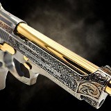 BERETTA Unique: Beretta 92FS, French Scroll Engraving, Black Chrome & 24K Gold 9MM LUGER (9x19 PARA) - 2 of 3