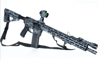 WILSON COMBAT PROTECTOR ELITE MARITIME CARBINE
RIPTIDE CAMOUFLAGE PATTERN WITH TRIJICON MRO OPTIC 5.56X45MM NATO