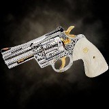 COLT ONLY ONE: COLT Python 3" - 357 MAG - 6 ROUNDS - Engraved & 24K Gold Plated .357 MAG - 3 of 3