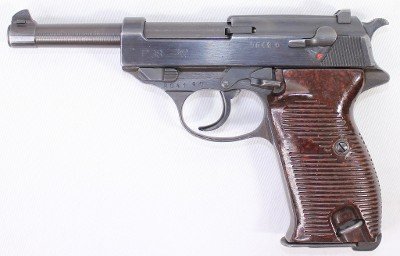 GERMAN MILITARY MAUSER P38 BYF 44 9MM W/ MATCHING VISIBLE #‚S, 2-MAGS, LEATHER HOLSTER 9MM LUGER (9x19 PARA)