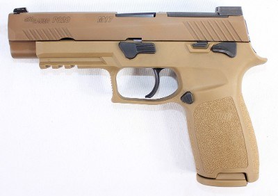 SIG SAUER SIG SAUER P320 M17 9MM 4.7" OR COYOTE TAN W/ BOX, 1-MAG & NIGHT SIGHTS 9MM LUGER (9x19 PARA)