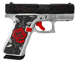 GLOCK G43X (BLACK ROSE CUSTOM) 9MM LUGER (9x19 PARA) - 1 of 2 GLOCK G43X (BLACK ROSE CUSTOM) 9MM LUGER (9x19 PARA) - 1 of 2