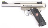 RUGER RUGER MK III TARGET 5.5" BARREL STAINLESS STEEL W/ BOX & RAIL .22 LR