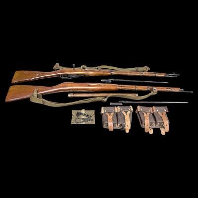 MOSIN-NAGANT 1935 Tula Mosin Nagant M91/30 7.62x54R All Matching Prewar Rifle with 2 Bayonets Full Accessory Kit 7.62X54MMR