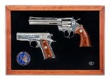 COLT DOUBLE DIAMOND 150TH ANNIVERSARY PYTHON & OFFICERS ACP SET .45 ACP