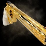 COLT Anaconda - 8 Inches - Scroll Engraving - All 24K Gold Plated with Upgraded Grips .44 MAGNUM