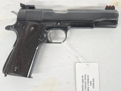 ITHACA GUN COMPANY M1911 A1 US Army, Blued, 1943 WWII .45 ACP