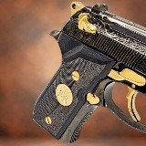 BERETTA - 92FS - Black Chrome and 24Karat Gold - French Scroll Engraving 9MM LUGER (9x19 PARA) - 3 of 3