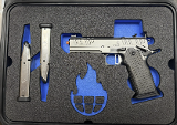 ATLAS GUNWORKS Apollo V3 Perfect Zero™ Pistol PVD Silver Finish SILVER MEDIUM SUB 2LB, TACTICAL MAGWELL, RMR PLATE, HARD CASE 9MM LUGER (9x19 PARA) - 1 of 2