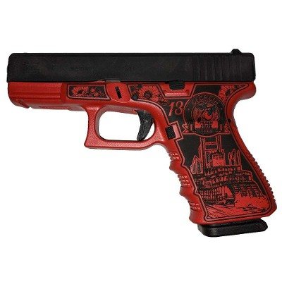 GLOCK G19 GEN3 (GEORGIA RED CUSTOM) 9MM LUGER (9X19 PARA)