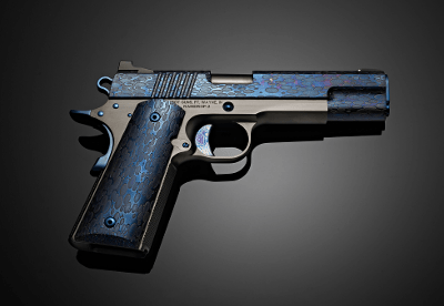 CABOT GUNS RAINDROP One-of-a-Kind Damascus 1911 This is Number 2 of 2 Made .45 ACP