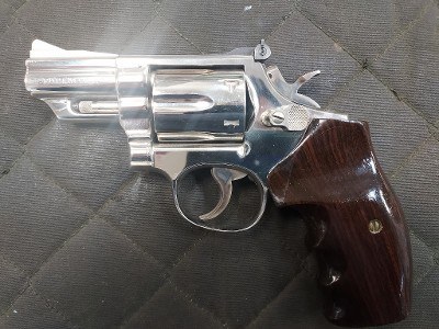 SMITH & WESSON 19-3 COMBAT MAGNUM NICKEL .357 .357 MAG