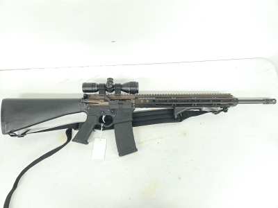 FIREARMS INTERNATIONAL CORP. ATI AR-15 Custom Build, A2 Fixed Stock, UTG Scope, Forward Grip, Sling, Mag, Unfired 5.56X45MM NATO
