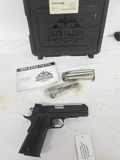 ROCK ISLAND ARMORY 1911 TCM w/2 Barrels, Original Hard Case, Manuals, 2 Magazines .22 TCM/9MM